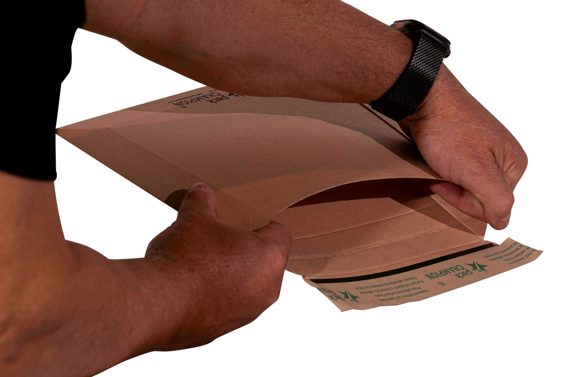 Versandtasche quer braun