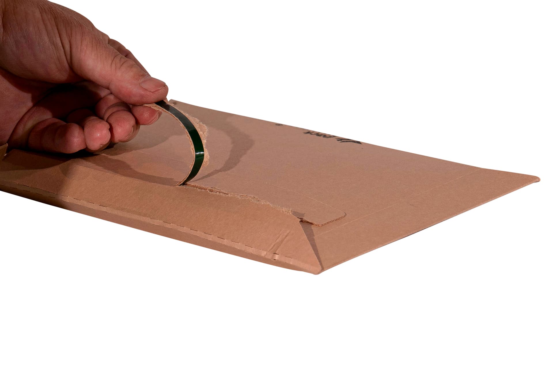 Versandtasche quer braun