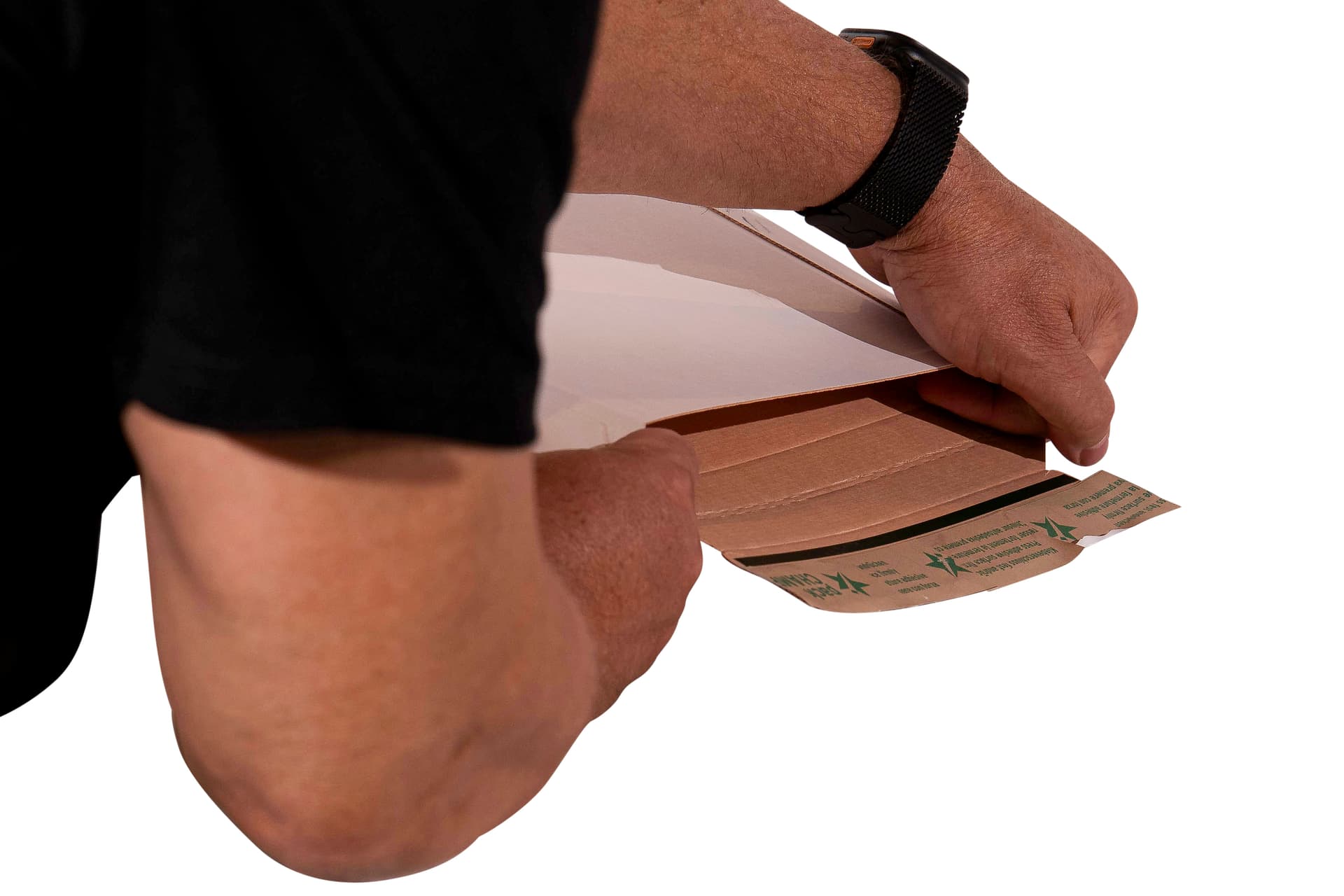 Versandtasche quer weiß