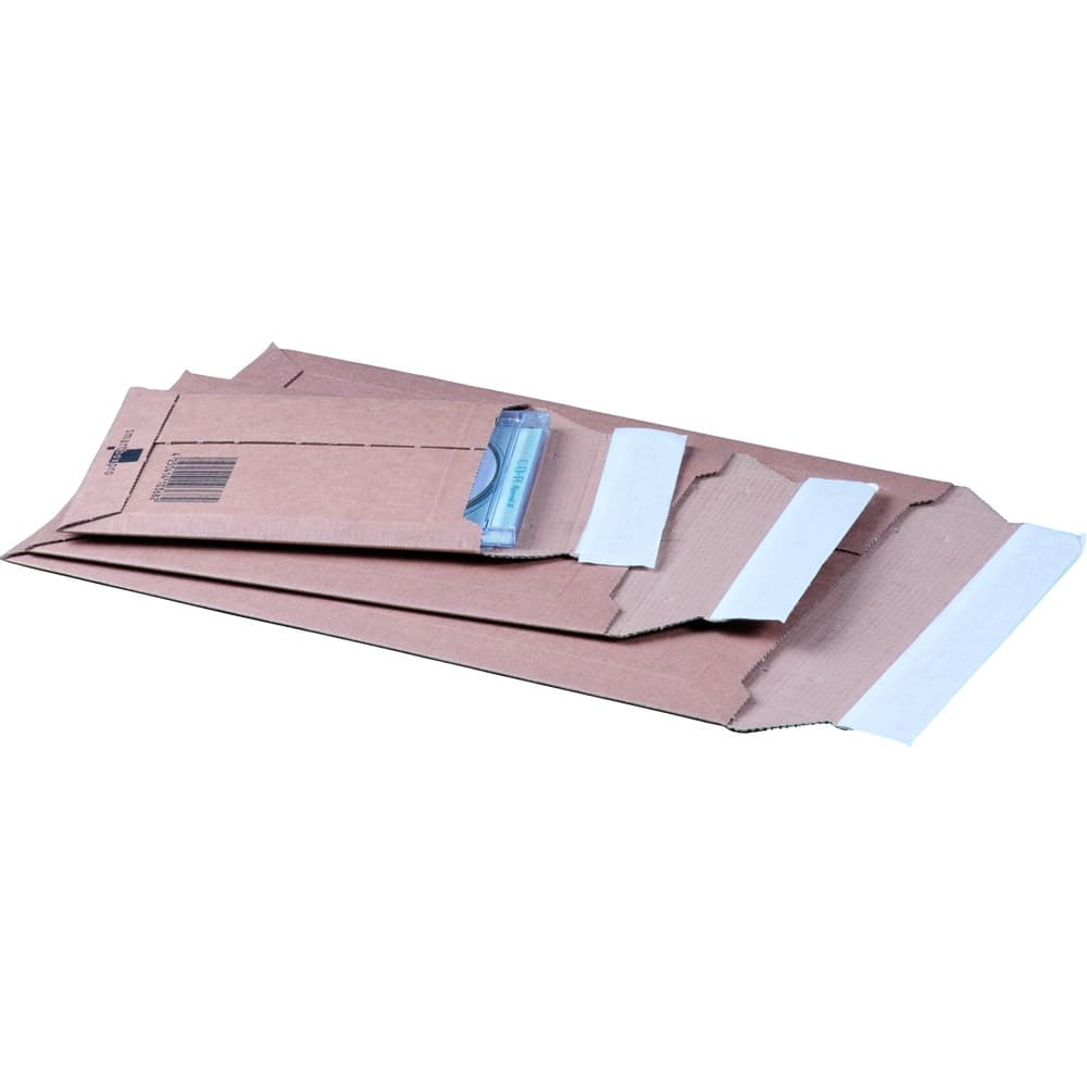 Versandtasche aus Wellpappe CD 1-wellig braun · 145 × 190 × 25 mm