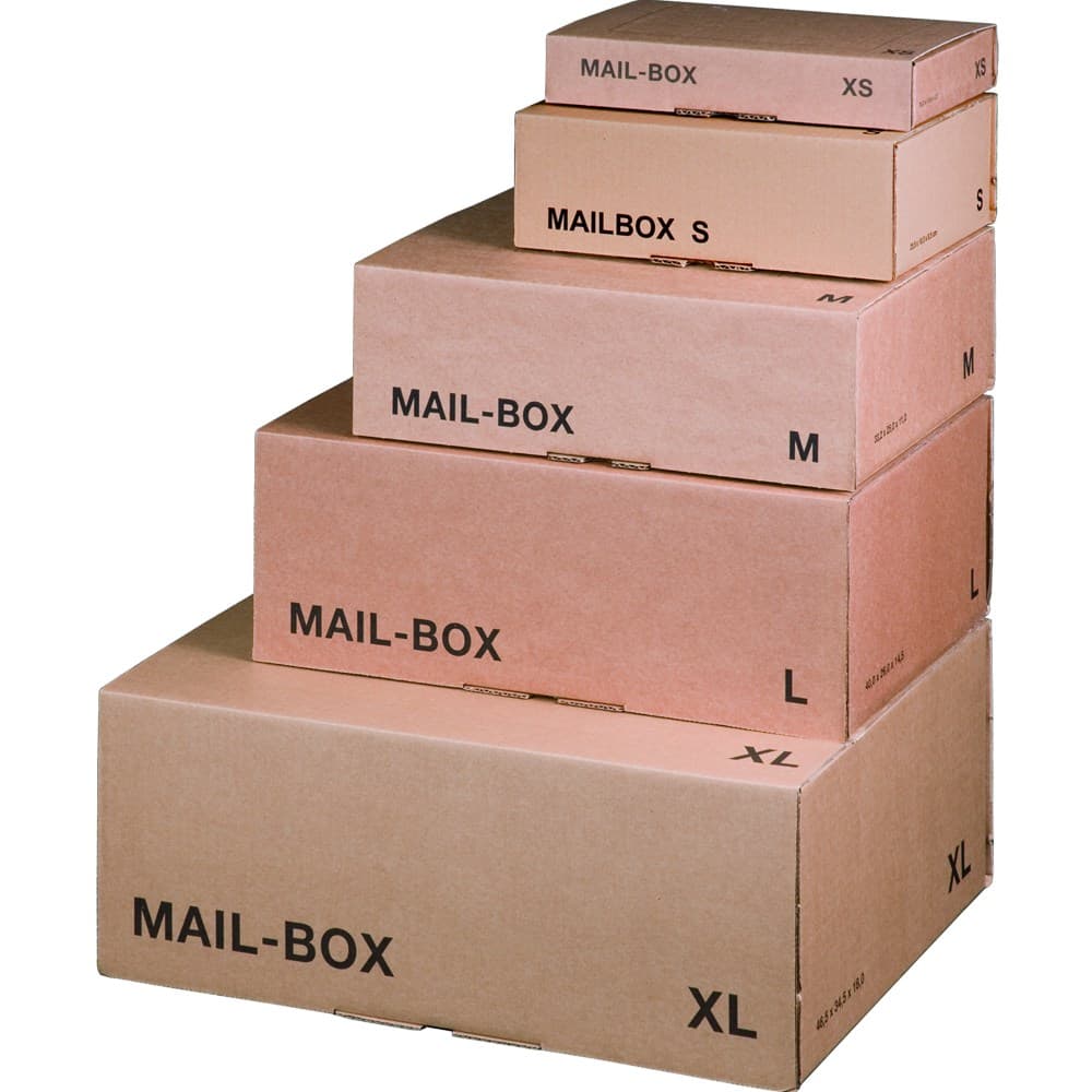 Mail-Box 1-wellig braun · 395 × 248 × 141 mm
