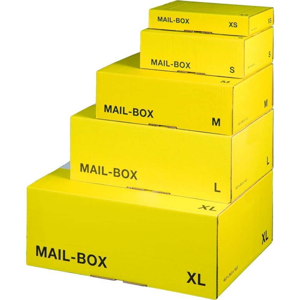 Mail-Box 1-wellig gelb · 247 × 146 × 42 mm
