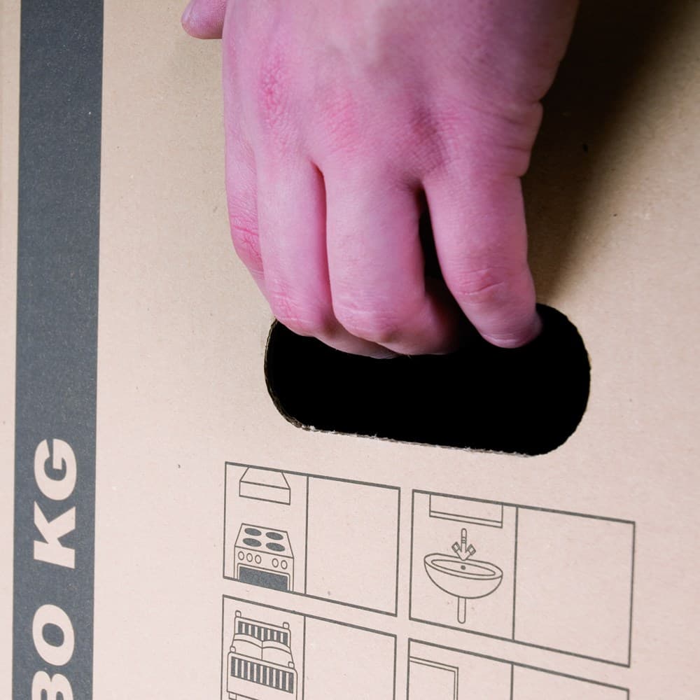 Cargo-Box 2-wellig braun · 750 × 420 × 440 mm