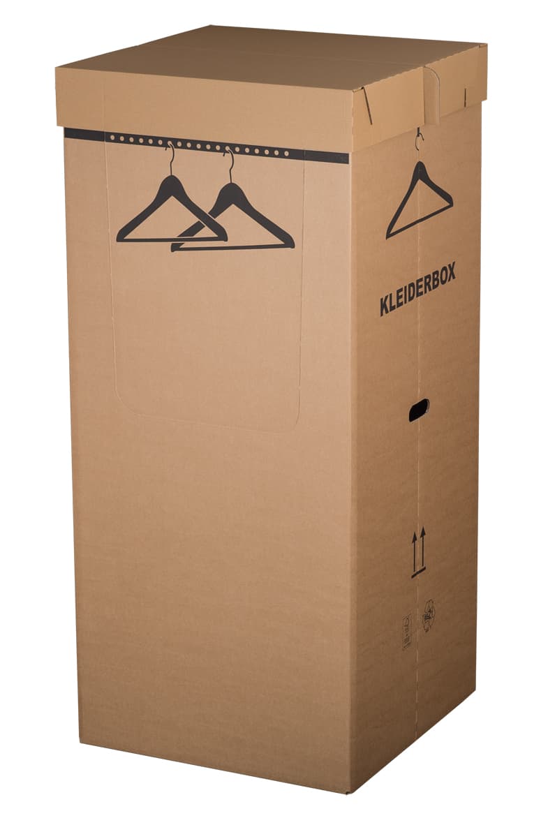 Kleiderbox 2-wellig braun