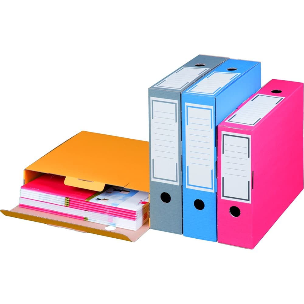 Archiv-Ablagebox 1-wellig grau · 315 × 260 × 96 mm