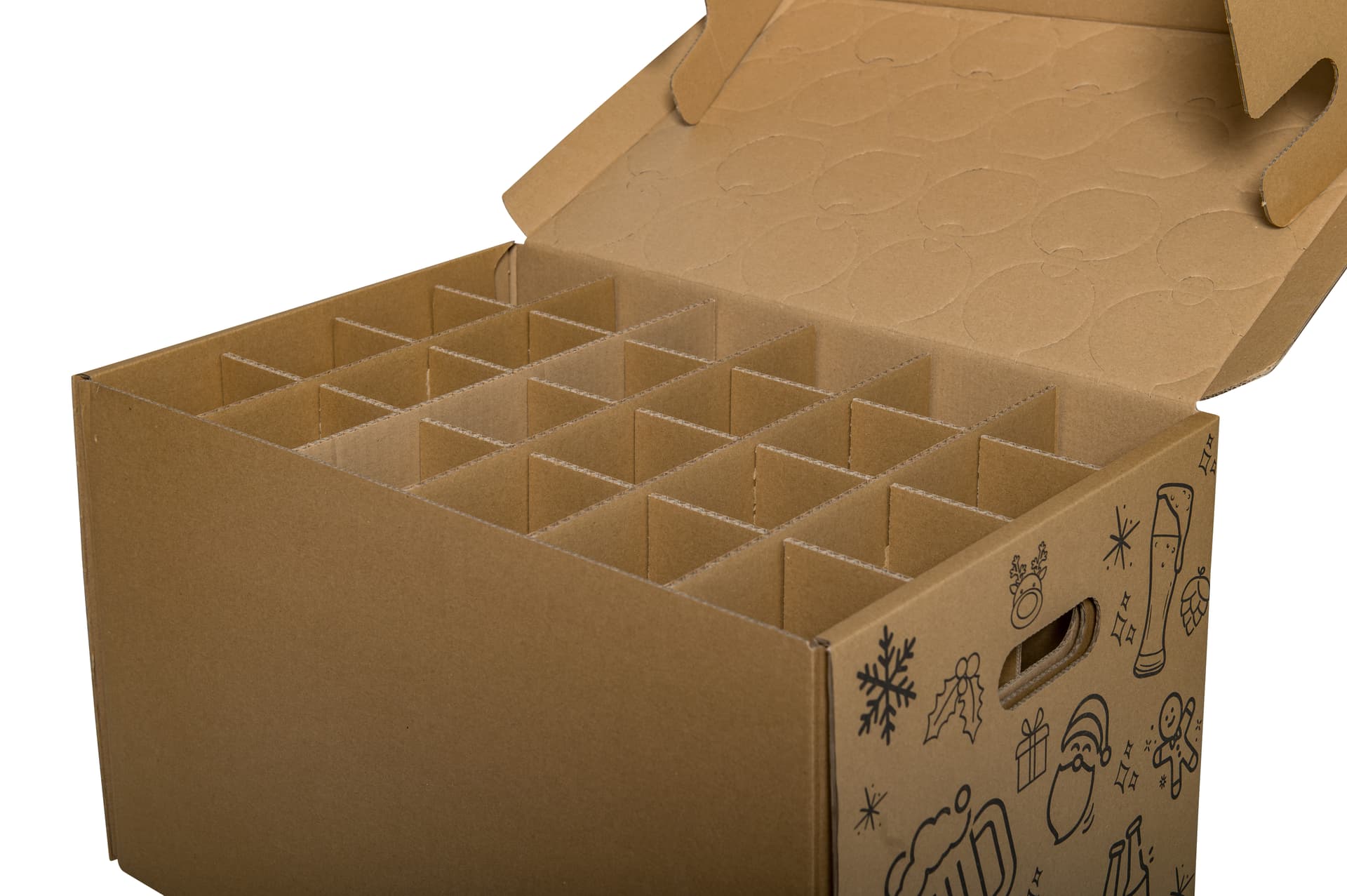 Bier-Adventskalender 2-wellig braun · 479 × 332 × 300 mm