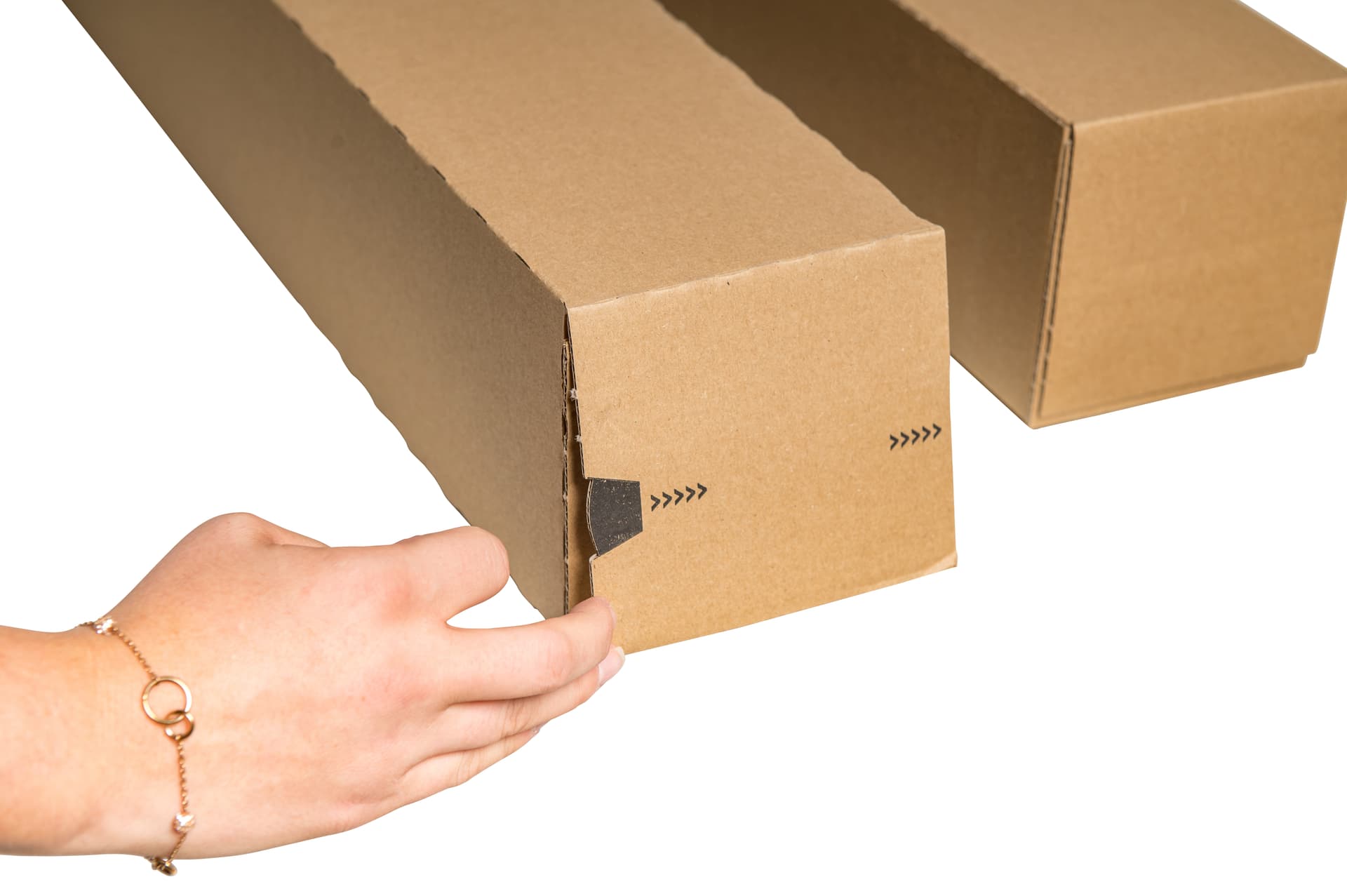 Planbox SK - Teleskop 1-wellig braun · 860 × 111 × 111 mm