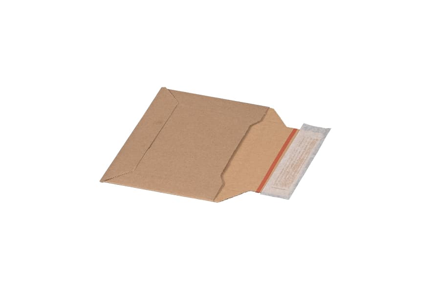 Versandtasche aus Wellpappe 1-wellig braun · 177 × 120 × 48 mm