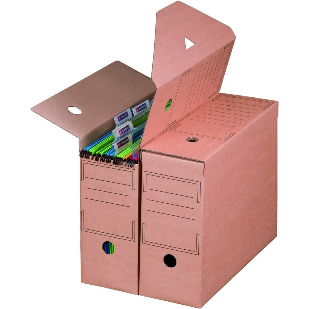 Archivbox für Hängemappen 1-wellig braun · 328 × 115 × 239 mm