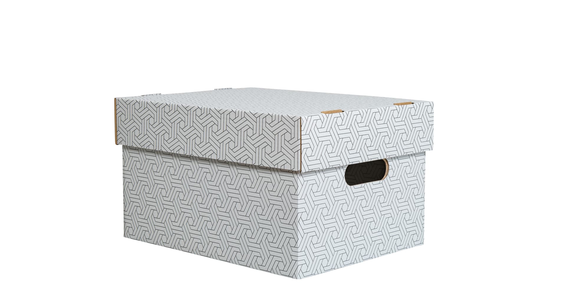 Aufbewahrungsbox mit Deckel 1-wellig weiß · 335 × 245 × 195 mm