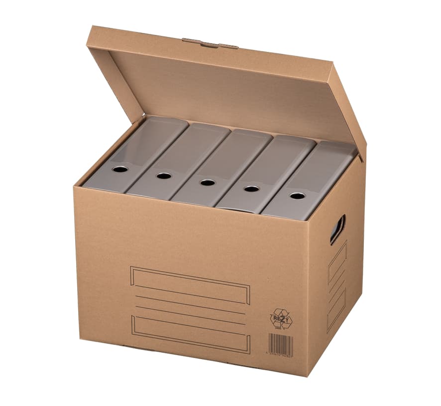 Archiv-Klappbox 1-wellig braun · 410 × 320 × 285 mm